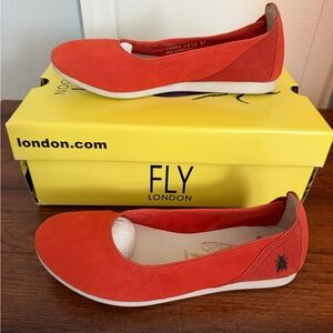 Fly London Women's Poppy Orange Flats